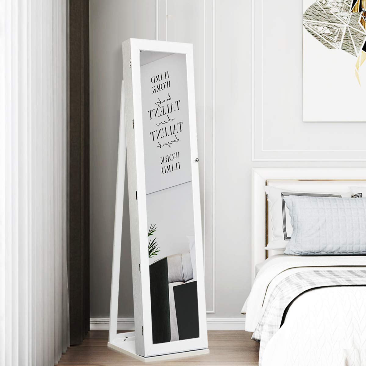 Standing Jewelry Armoire with  - đánh giá và giá Full Length Mirror Jewelry Armoire