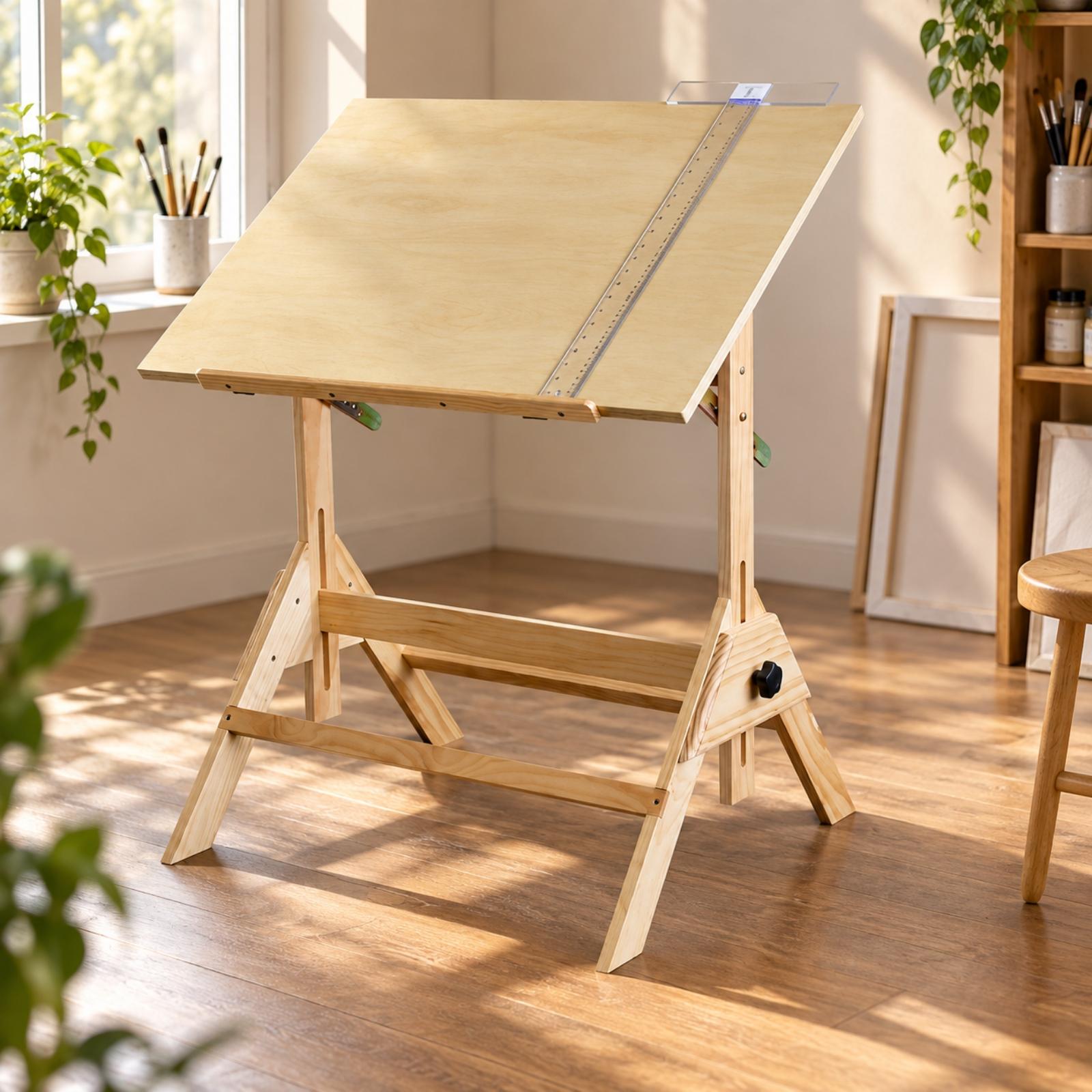 Wooden Drawing Table with Tilt - đánh giá và giá Tables