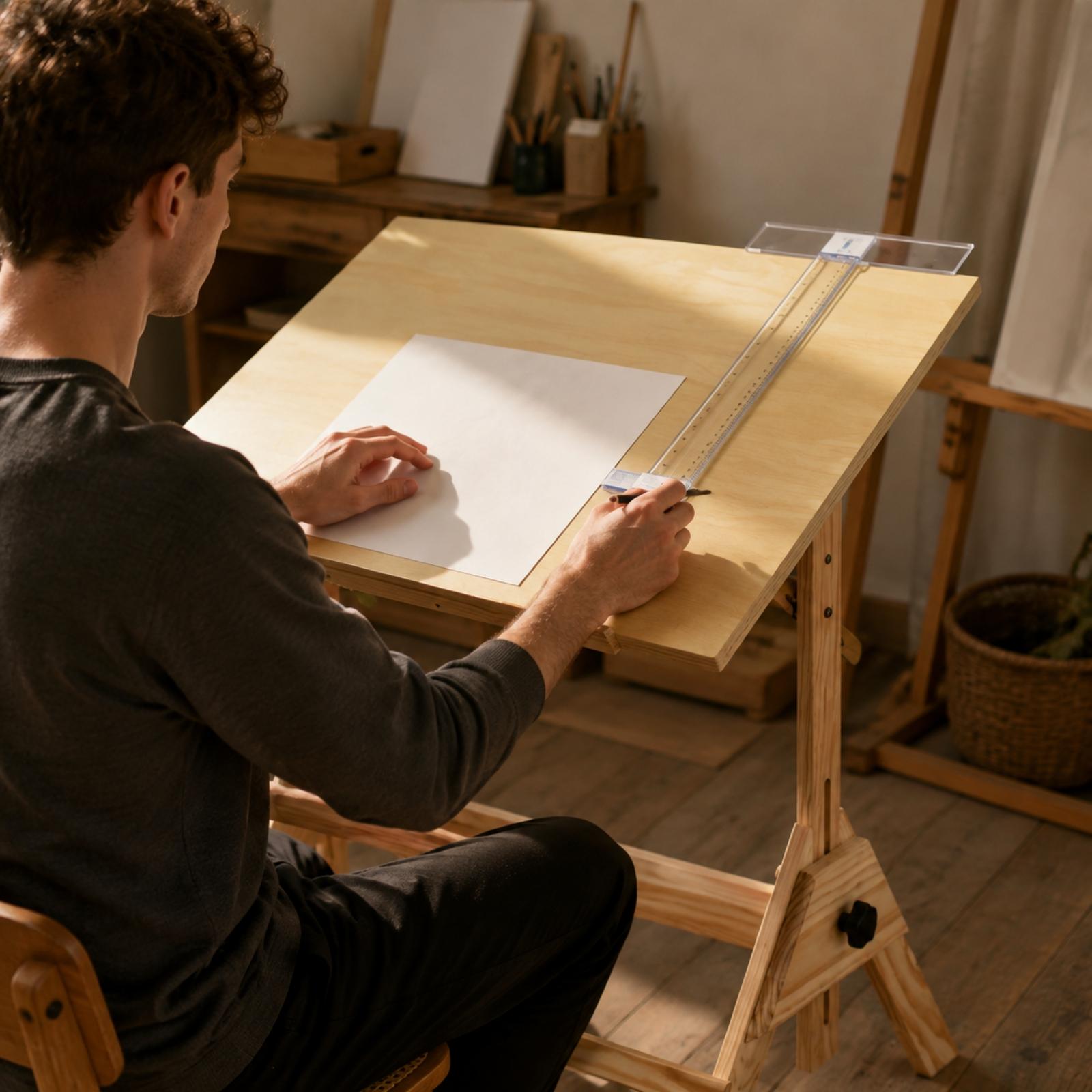 Wooden Drawing Table with Tilt - đánh giá và giá Tables